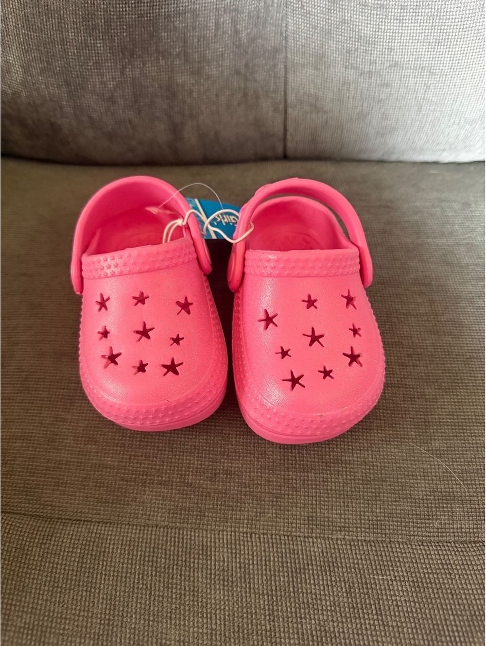 Toddler Girls' Pink Star Cutout Clog Shoes Size 5/6